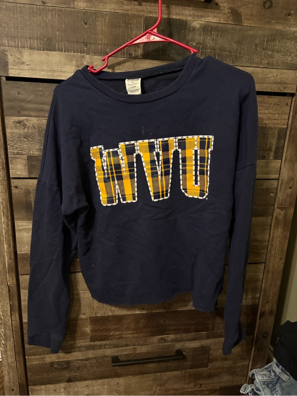 PINK Victoria's Secret Navy WVU Crewneck Sweater
